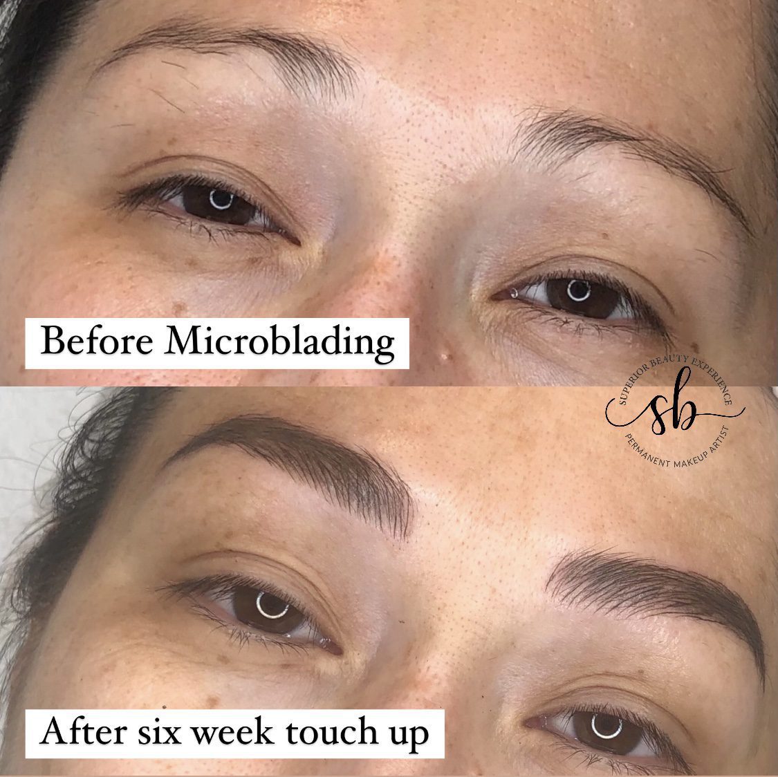 superior beauty experience waco, texas before & after microblading service